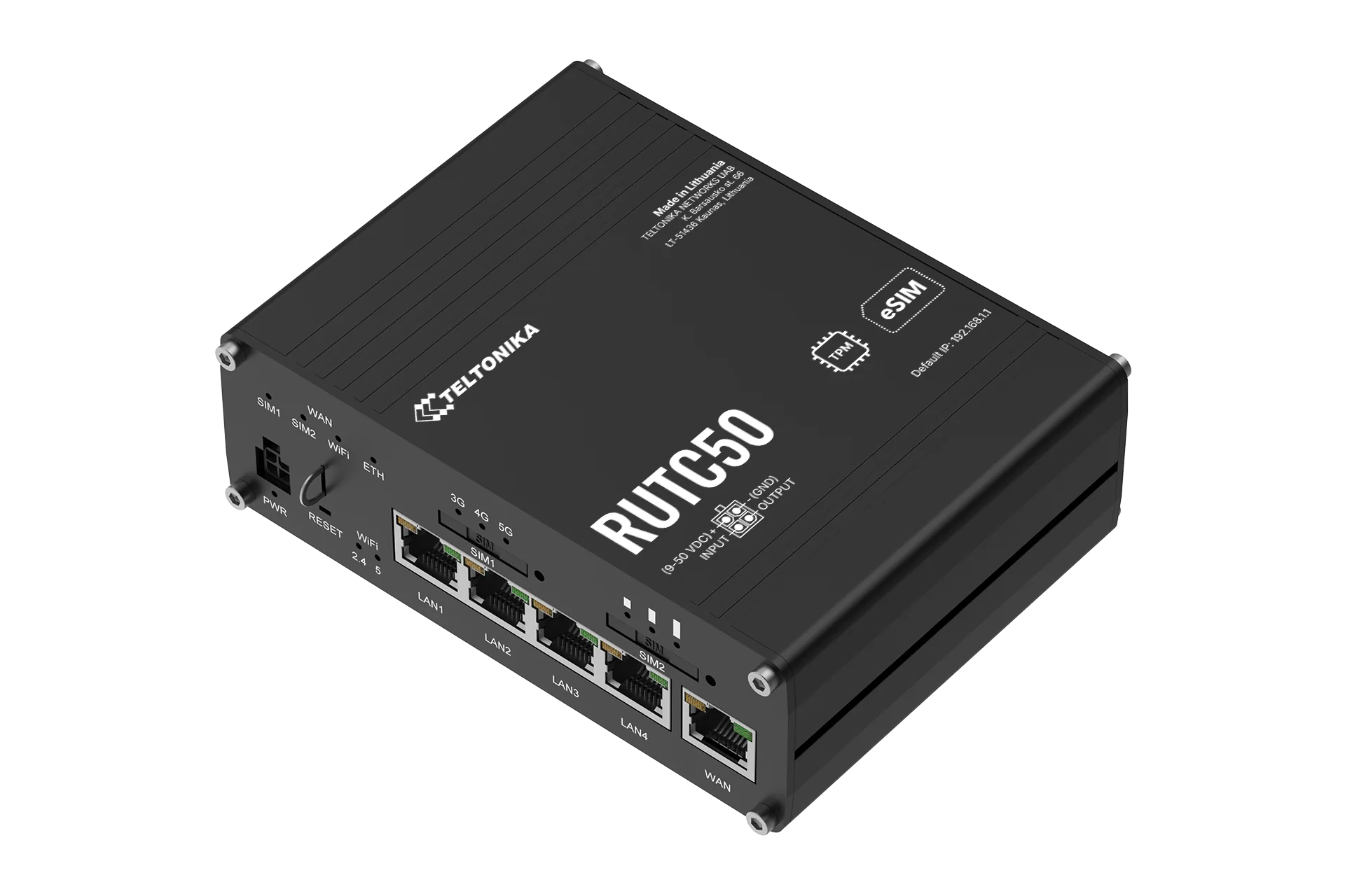Teltonika RUTC50 — 5G Router (Wi-Fi 6)