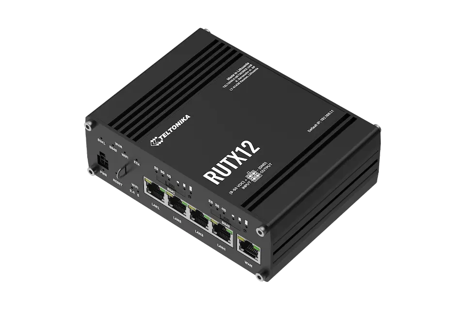Teltonika RUTX12 Endüstriyel Dual 4G LTE Router Cihazı